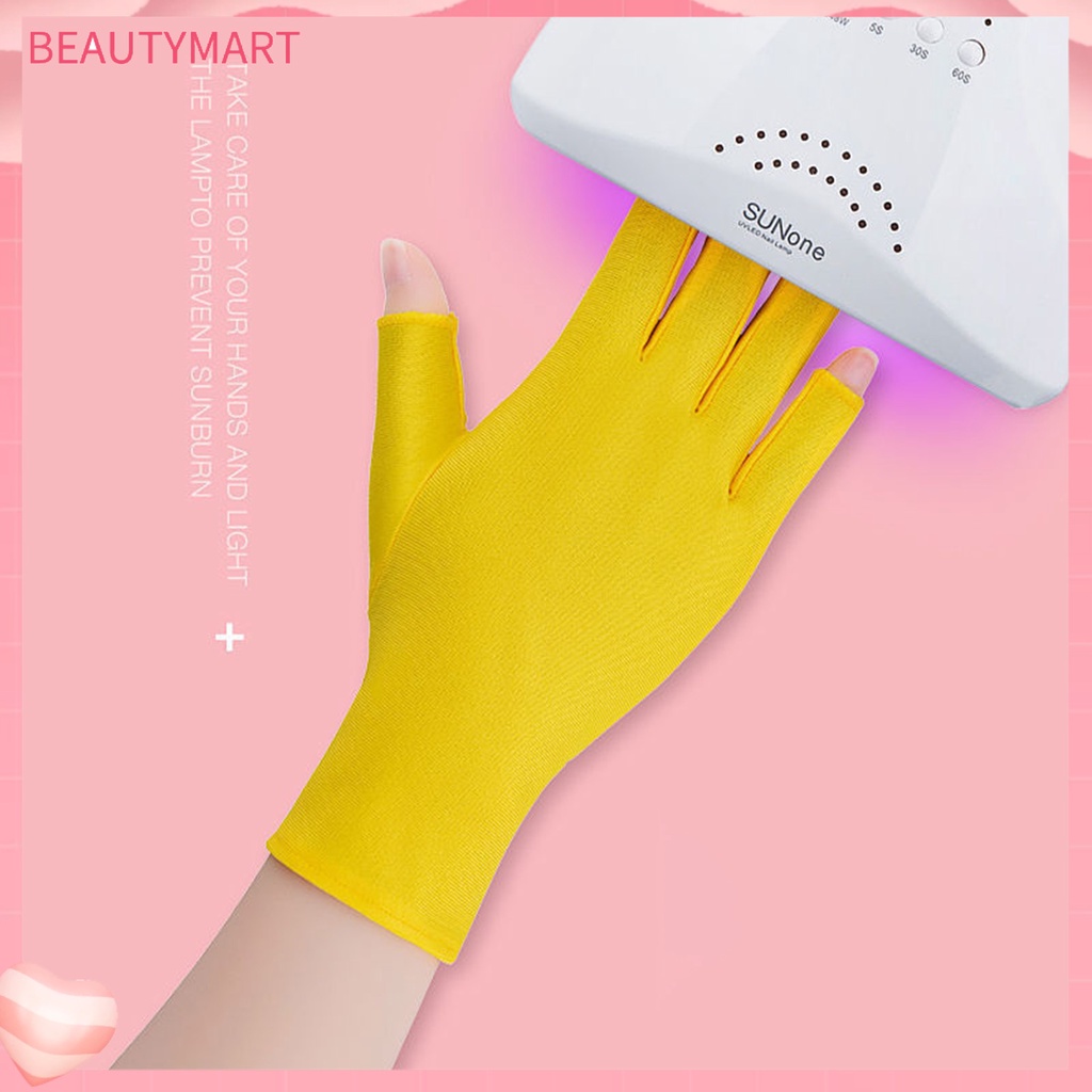 1 Đôi Găng Tay Hở Ngón Bằng Polyester Co Giãn Thoáng Khí Chống Tia UV Không Mùi Có Thể Giặt Rửa Tiện Dụng