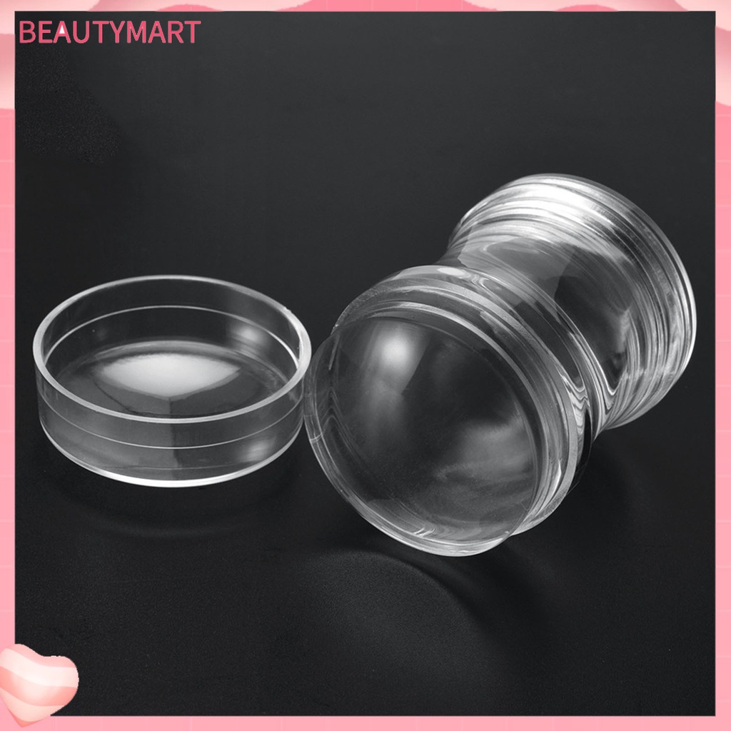 [beautymart] Dụng Cụ Đóng Dấu Trang Trí Móng Tay Nghệ Thuật Đầu Đơn Mịn Màng Thân Thiện Với Môi Trường Bản Rộng Nhẹ Nhàng Trong Suốt