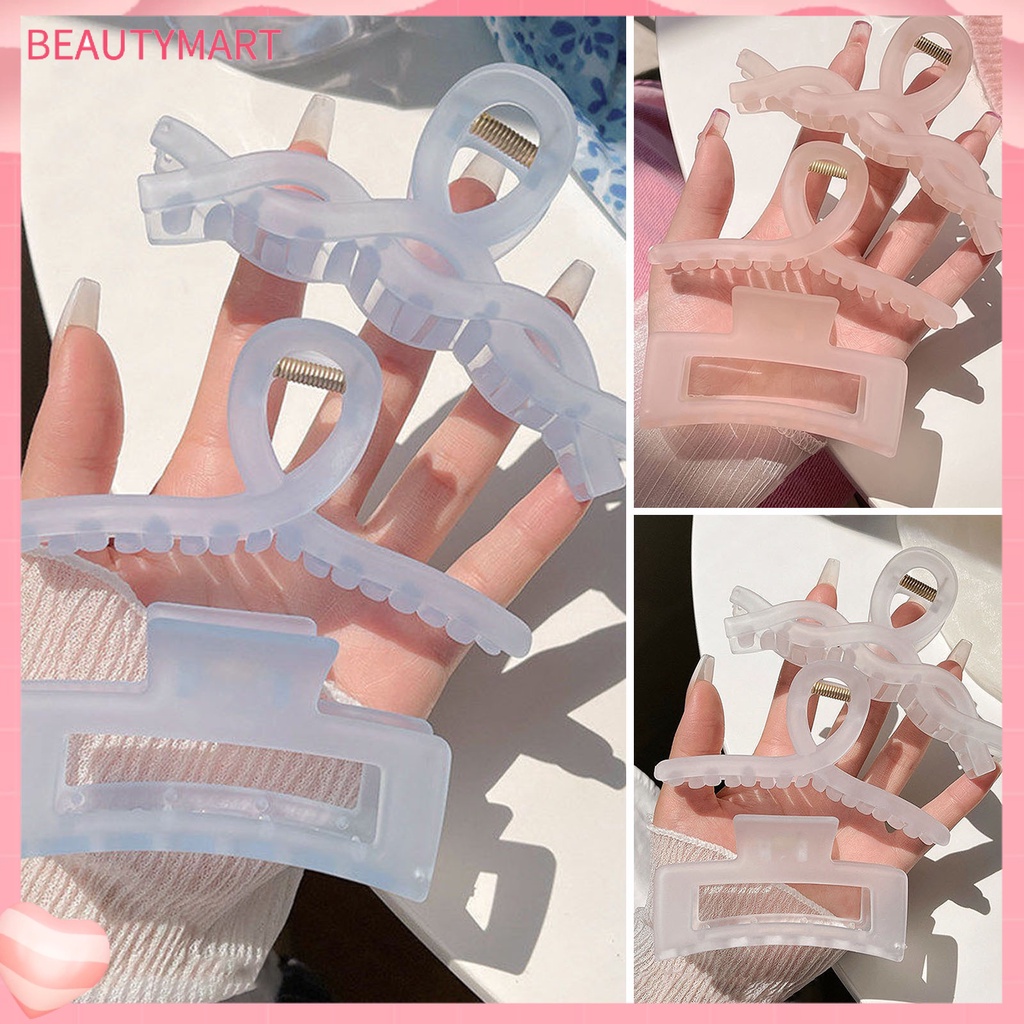 Kẹp Tóc Càng Cua Rỗng Co Giãn Tốt Cố Định Tóc Màu Sắc Ngọt Ngào Cho Nữ