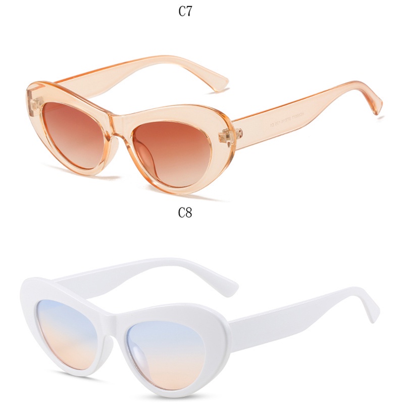 Kính Mát Hình Oval Nhỏ Chống Tia UV400 Thời Trang Phong Cách Retro Dành Cho Nữ