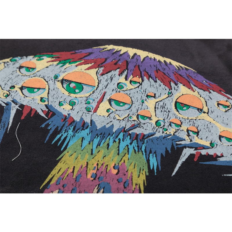 S-ai-nt- M-ich-ael-Murakami Takashi Artists Co Áo Thun Tay Ngắn In Hình Mắt Nấm Có Thương Hiệu Có Thể Giặt Được Cho Nam Và Nữ