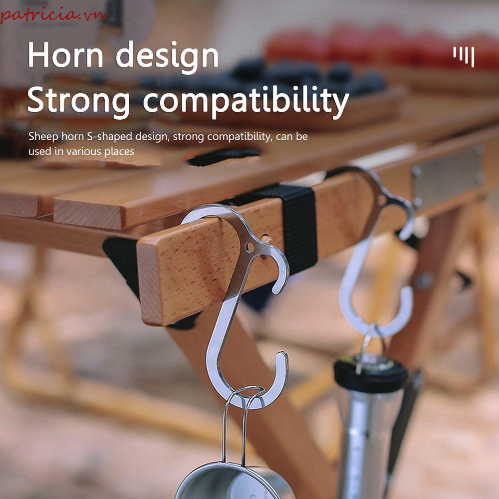 Móc Treo Nồi Bằng Thép Không Gỉ Gọn Nhẹ Hình Chữ S Tiện Dụng Mang Theo Cắm Trại
