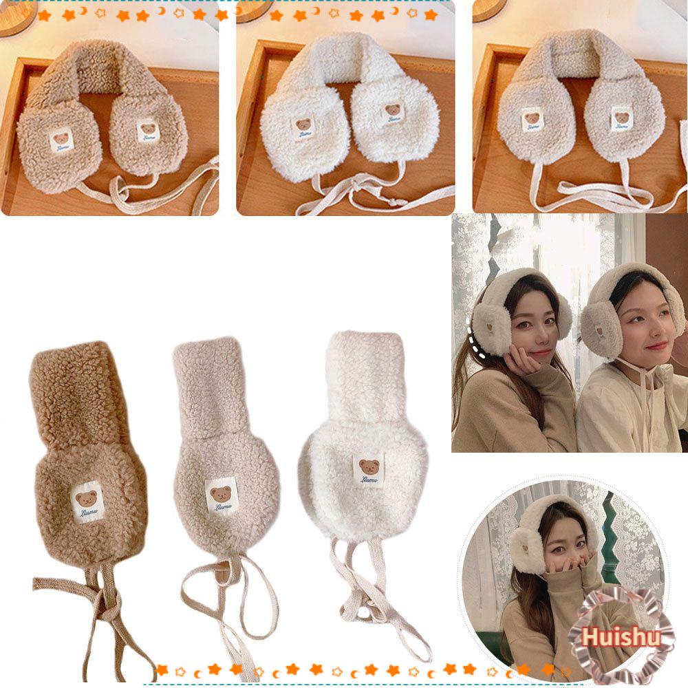 Chụp Tai Giữ Ấm Hình Gấu Bông Mềm Mại Dễ Thương