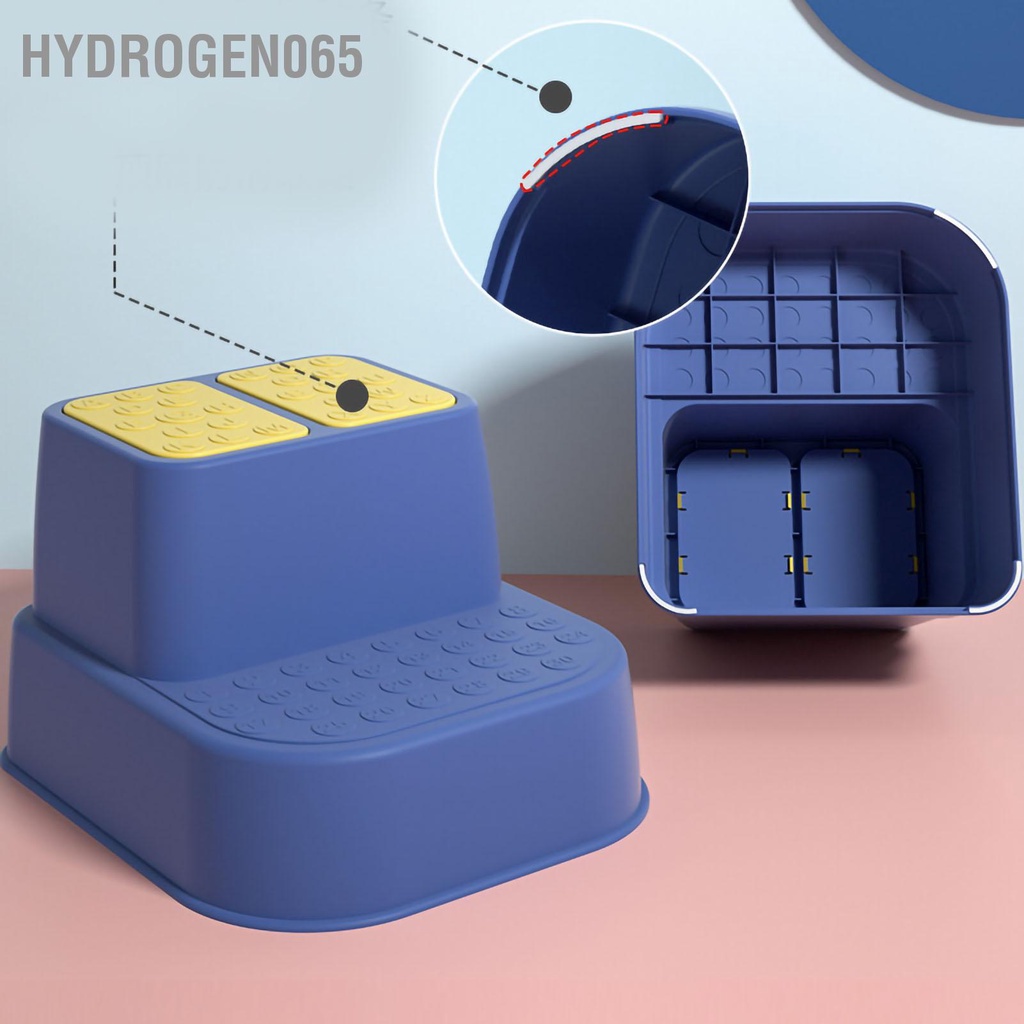 Hydrogen065 Bệ bước toilet Công cụ chống lật hạng nặng bằng nhựa trượt cho trẻ nhỏ