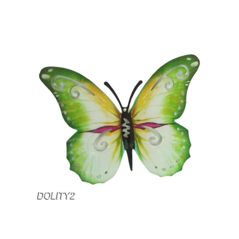 [Dolity2] Hình Dán Tường Nghệ Thuật Bướm Kim Loại Trang Trí Nền Nông Trại