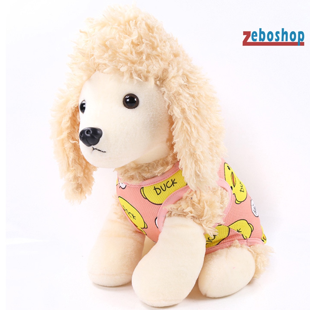 Áo Lưới Thoáng Khí Họa Tiết Vịt Hoạt Hình Dành Cho Thú Cưng