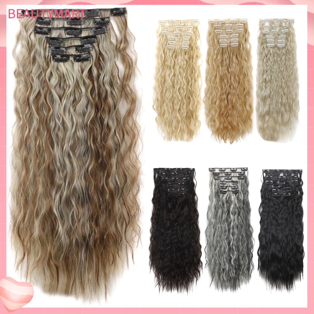 Bộ Tóc Giả Dài Xoăn Dày Tự Nhiên Thoải Mái Cho Nữ