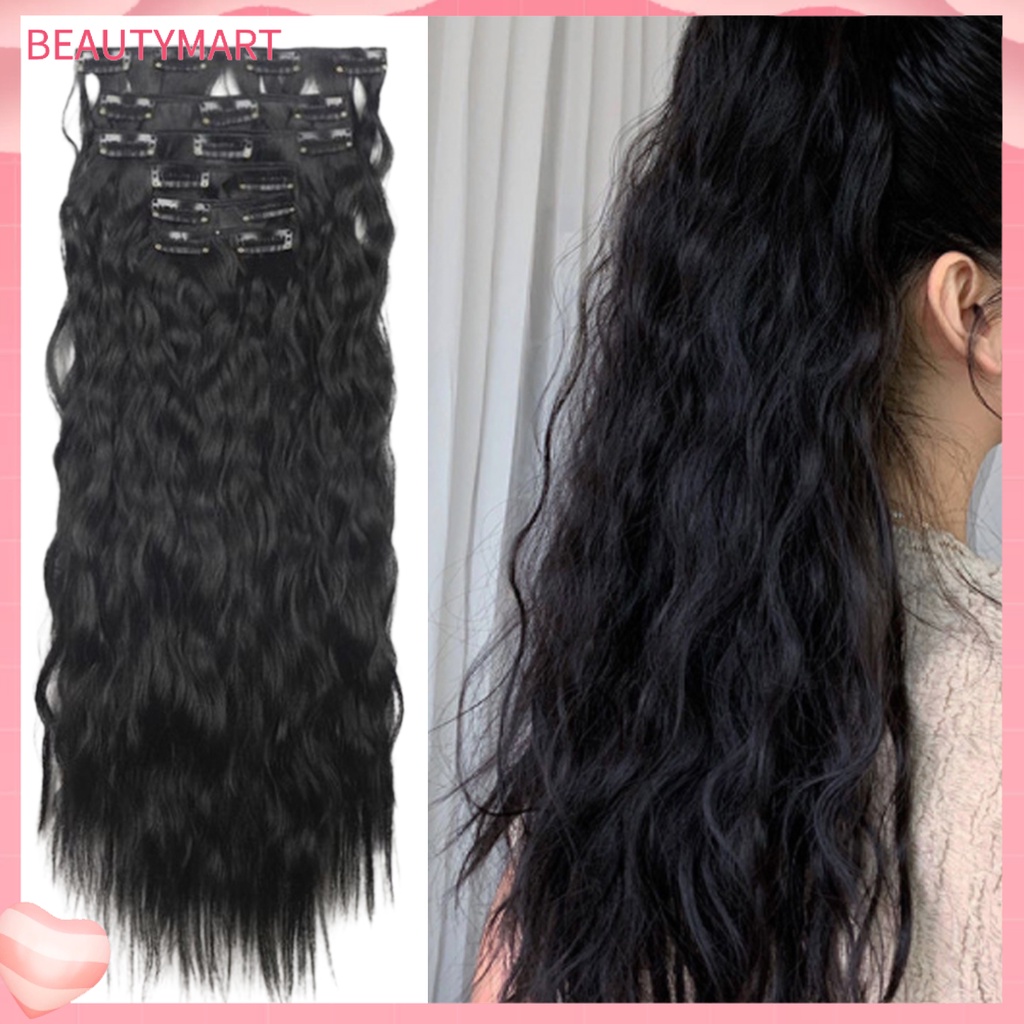 Bộ Tóc Giả Dài Xoăn Dày Tự Nhiên Thoải Mái Cho Nữ