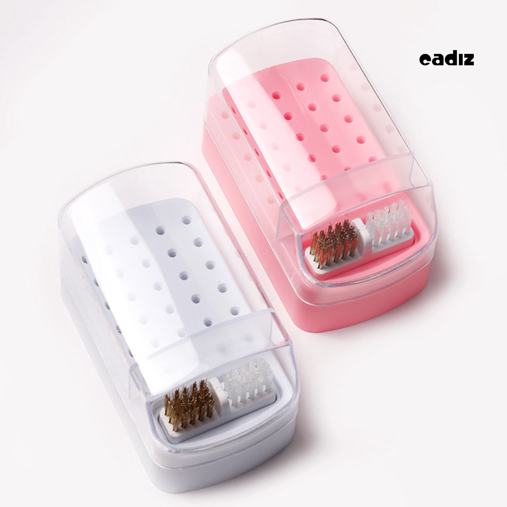 Giá Đỡ Mũi Khoan Móng Tay 30 Ngăn Chống Bụi Có Thể Giặt Lại Tiện Dụng