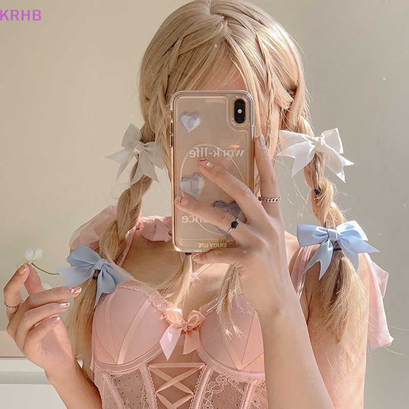 Set 2 / 1 Cặp Kẹp Tóc Nơ Xinh Xắn Dành Cho Nữ Mới