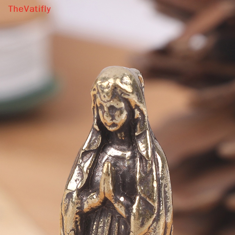 [Thevalifly] Tượng Đức Mẹ Mary Bằng Đồng Thau Treo Chìa Khóa
