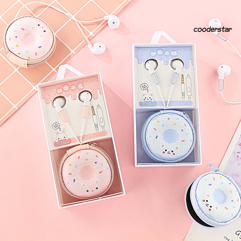 Tai Nghe Có Dây Âm Thanh Nổi Kiểu Hoạt Hình Mega Bass Cổng 3.5mm Kèm Mic