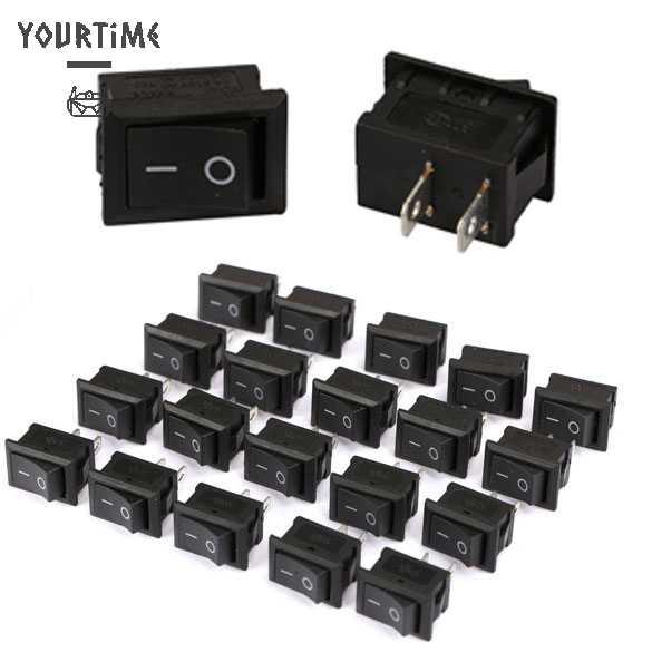 Set 20 Công Tắc Bật / Tắt Màu Đen Cho Động Cơ Xe Hơi