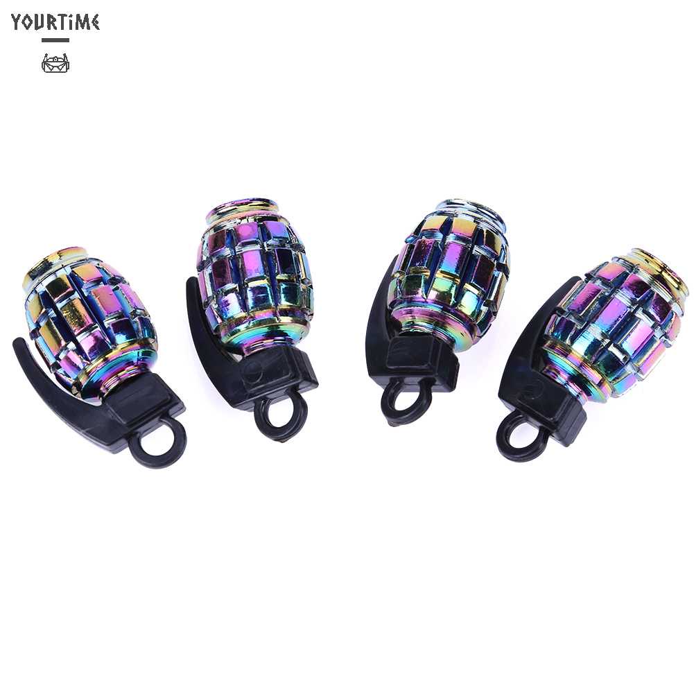 Bộ 4 Nắp Van Lốp Xe Màu Sắc Cầu Vồng