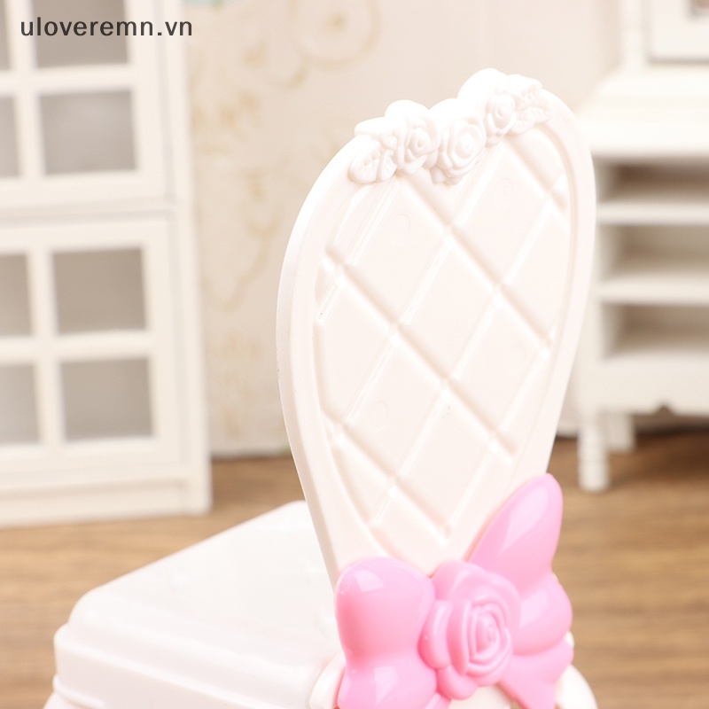 Mô Hình Ghế Thắt Nơ Xinh Xắn Cho Nhà Búp Bê Tỉ Lệ 1 / 6