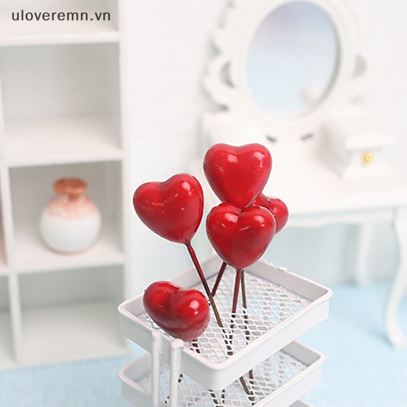 5 Bong Bóng Trái Tim Trang Trí Nhà Búp Bê Tỉ Lệ 1: 12