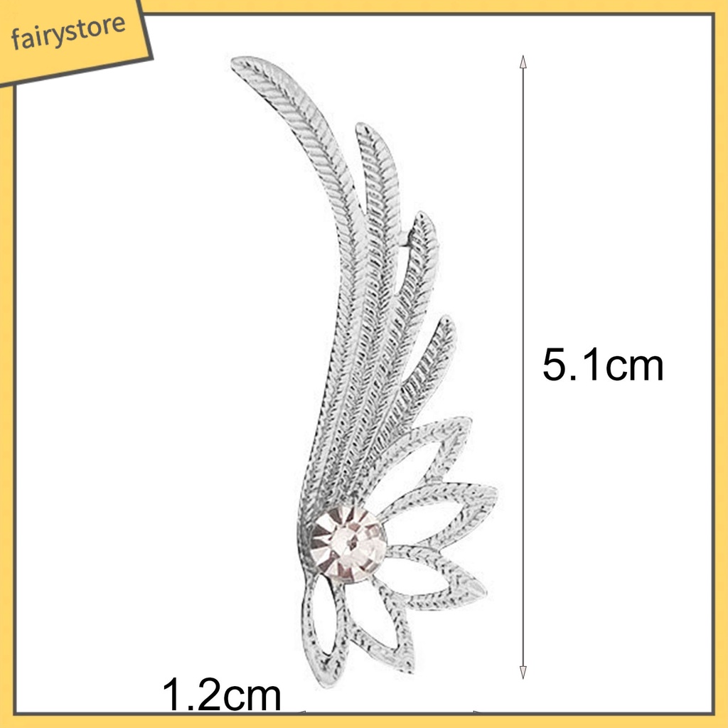 1 Khuyên Kẹp Vành Tai Hình Đôi Cánh Phong Cách Vintage