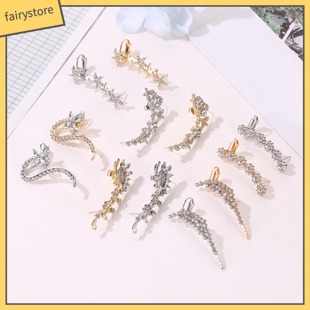 1 Khuyên Vành Tai Helix Hình Hoa Bướm Đính Đá Cho Nữ