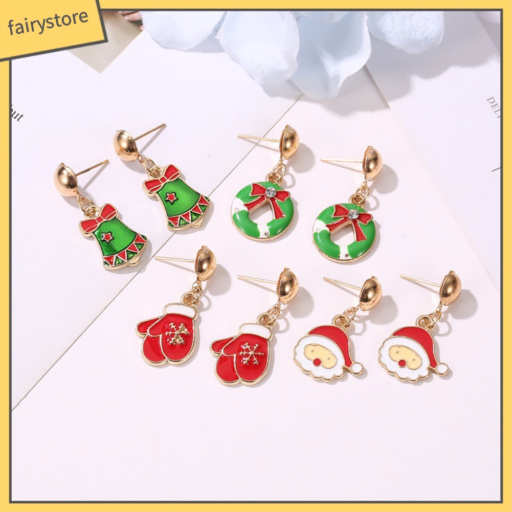 Bông Tai Hình Hoa Tuyết / Bí Ngô / Cây Thông Giáng Sinh Thời Trang Cho Nữ