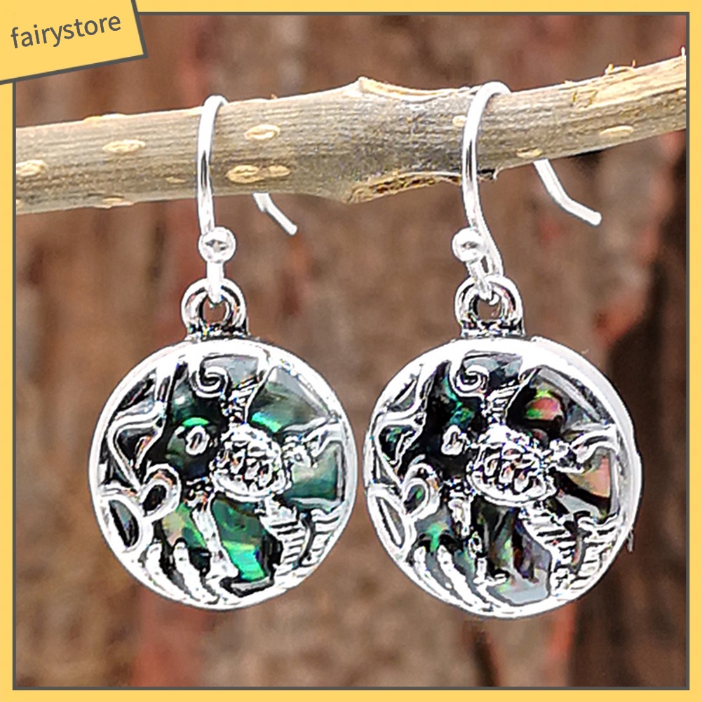 Bông Tai Móc Treo Hình Rùa Biển / Vỏ Sò Tròn Sáng Tạo Cho Nữ