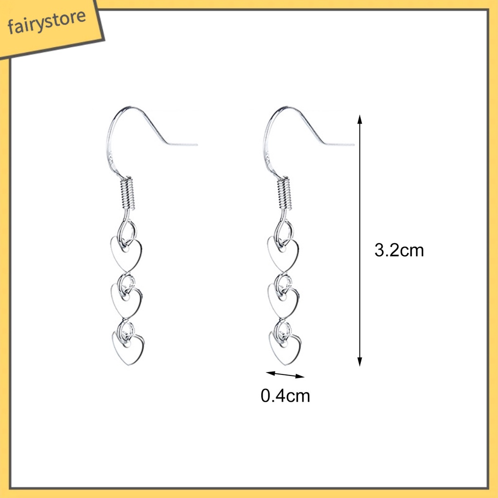 [FRO] Bông Tai Tua Rua Hình Trái Tim Dáng Dài Nhẹ Nhàng Dễ Phối Đồ