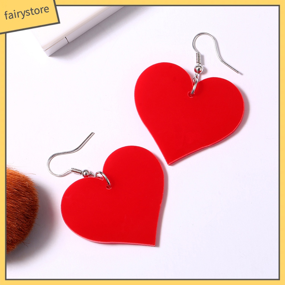 Bông Tai Acrylic Hình Trái Tim Thời Trang Dành Cho Nữ