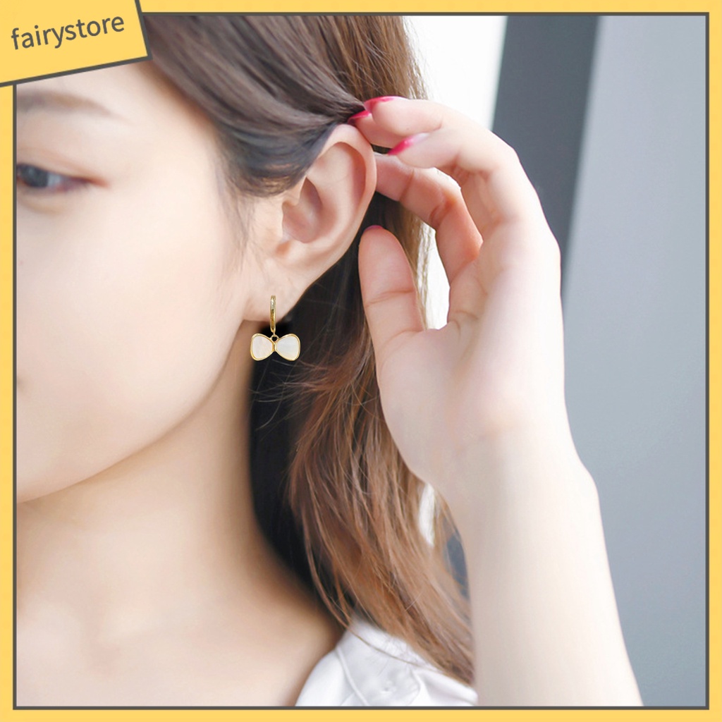 1 Đôi Bông Tai Hình Nơ Phong Cách Pháp Dành Cho Nữ