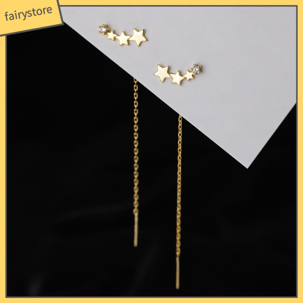 1 Đôi Bông Tai Hình Ngôi Sao Tinh Tế Phù Hợp Mỗi Ngày Cho Nữ