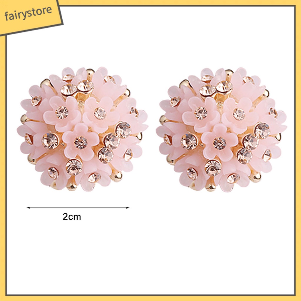 1 Đôi Bông Tai Hình Hoa Bằng Nhựa Resin Nhỏ Gọn Chống Rơi Vỡ Thời Trang Dự Tiệc Cho Nữ