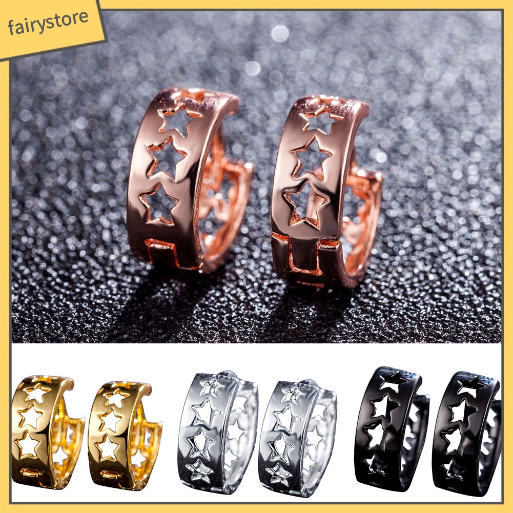 Khuyên Kẹp Vành Tai [FRO] Hình Ngôi Sao Rỗng Sang Trọng Cho Nữ