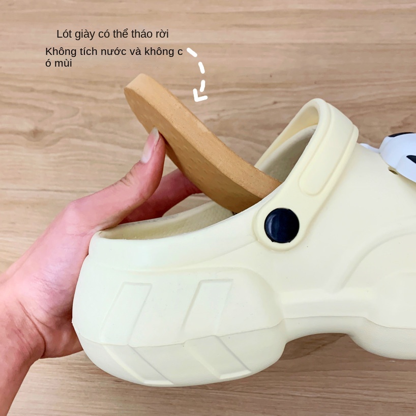 Dép Đế Dày 5cm Chống Trượt Hình Chú Chó Dễ Thương Cho Nữ