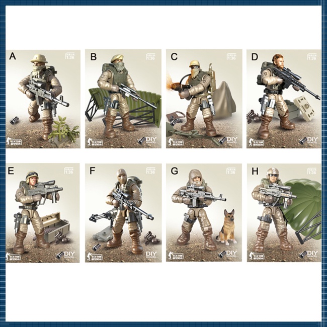 Bộ Đồ Chơi Lắp Ráp Mô Hình Người Lính Quân Đội Cho Bé