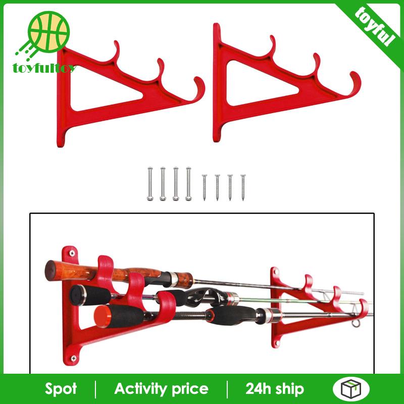 Set 2 Kệ Đựng Cần Câu Cá Gắn Tường / Cửa Xe Hơi Siêu Bền Tiện Dụng