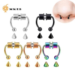 MKEB Khuyên Mũi Hít Nam Châm Chất Liệu Thép Không Gỉ Cá Tính