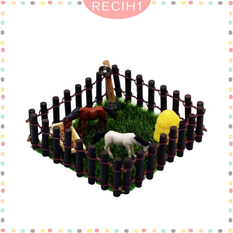 Bộ Đồ Chơi Ngựa Nông Trại Cho Nhà Búp Bê Tỉ Lệ 1 / 12