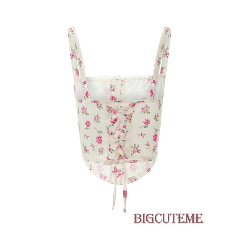 Áo Croptop Màu Trơn / In Họa Tiết Hoa Xinh Xắn Thời Trang Mùa Hè Cho Nữ