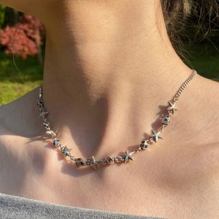 King five-pointed star zircon vòng cổ tính khí choker charm trang sức chuỗi cổ