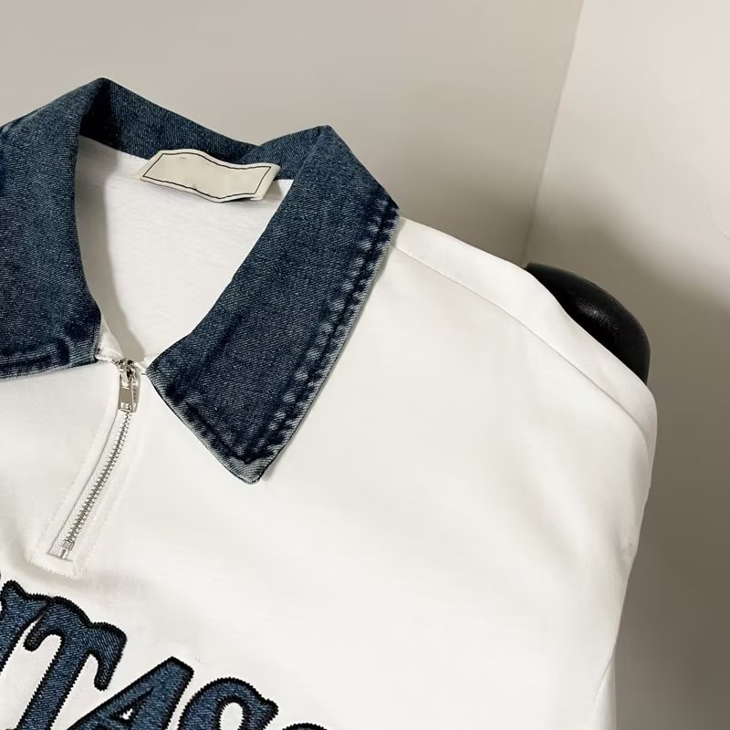 Áo Thun polo Ngắn Tay Thêu Họa Tiết Phong Cách Cổ Điển Dành Cho Cả Nam Và Nữ