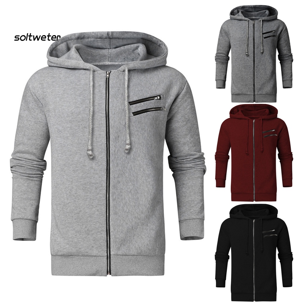 Áo Khoác Khóa Kéo Màu Sắc Thời Trang Thu Đông Cho Nam