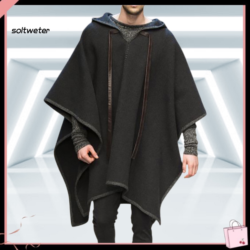 Áo Choàng Có Nón Tay Cánh Dơi Phong Cách Gothic Hóa Trang Halloween Cho Nam