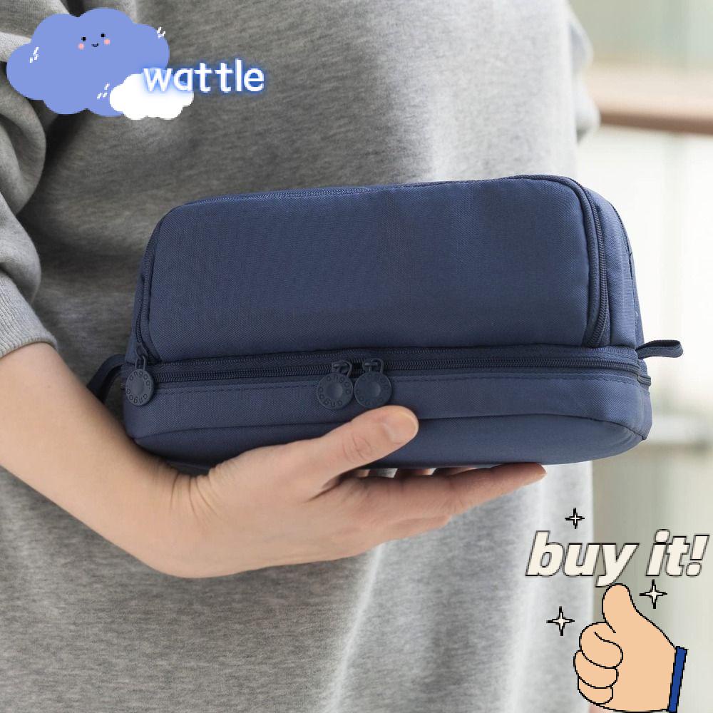 Túi Đựng Bút Bằng Vải Canvas Hai Mặt Họa Tiết Dễ Thương