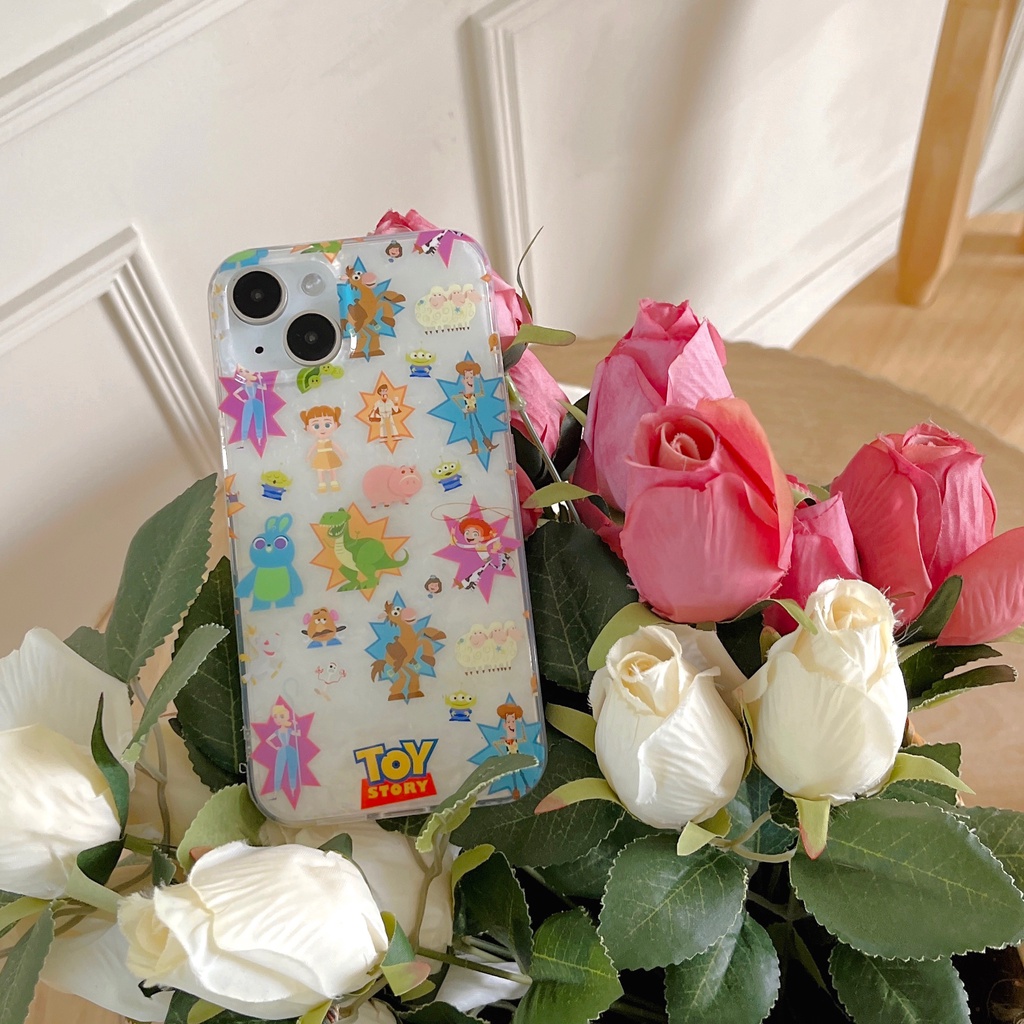 Ốp Điện Thoại TPU Mềm Trong Suốt Hai Mặt Họa Tiết Hoạt Hình Toy Story Cho iPhone 11 13 12 14 Pro Max