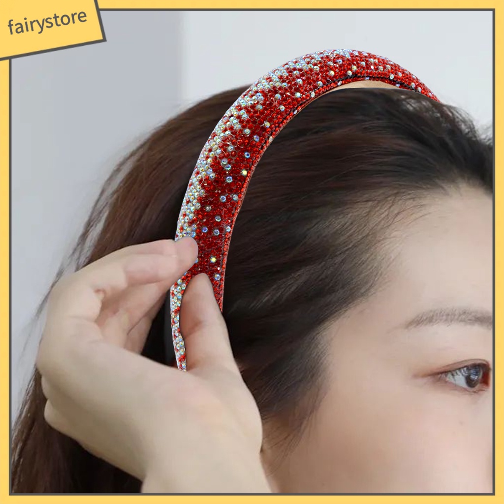 Băng Đô Cài Tóc Đính Đá Lấp Lánh Phong Cách Baroque