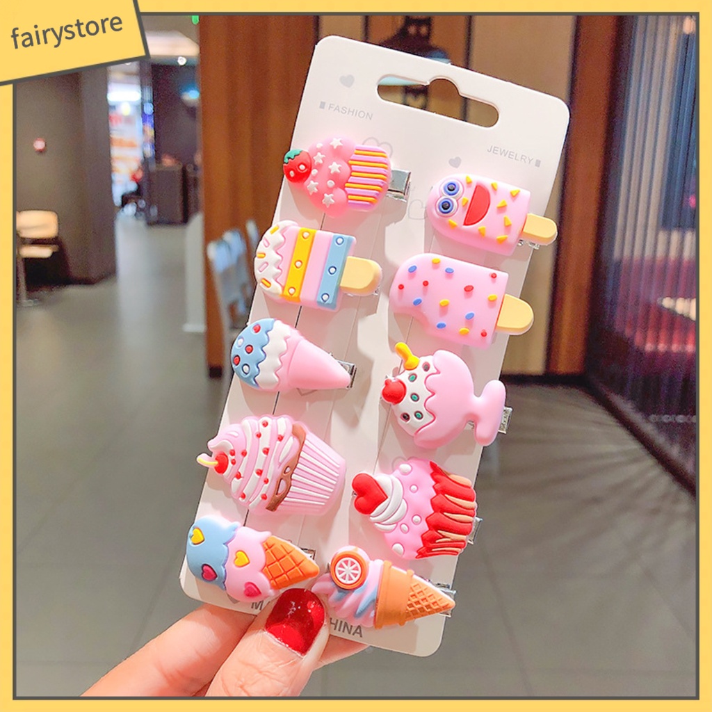 Kẹp Tóc Hình Cây Kem Dễ Thương Cho Bé Gái