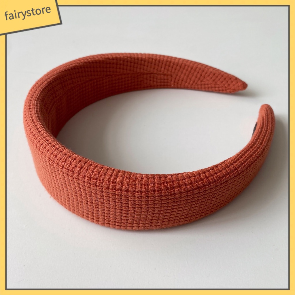 Băng Đô Dệt Kim Bản Rộng Họa Tiết Kẻ Sọc Màu Sắc Trơn Dành Cho Nữ Rửa Mặt