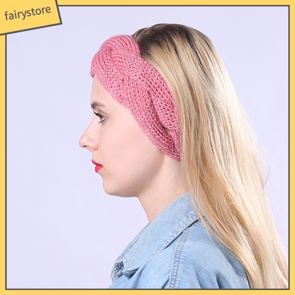 Băng Đô Dệt Kim Unisex Màu Trơn Giữ Ấm Mùa Đông