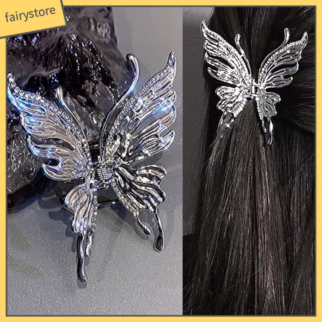 Kẹp Tóc Càng Cua Lớn Đính Đá Lấp Lánh Chống Trượt Phong Cách Hàn Quốc