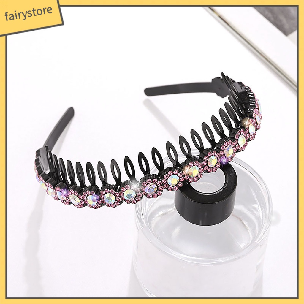 Cài Tóc / Lược Cài Tóc Đính Đá Lấp Lánh Chống Trượt Ổn Định Dành Cho Bé Gái