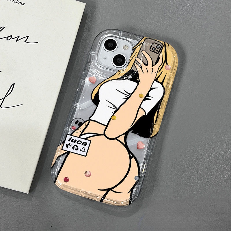 Ốp Điện Thoại Mềm In Hình Cô Gái Hoạt Hình Cho IPhone 14 Promax 13 12 / 11 7 7plus 8 8plus Xs Xr
