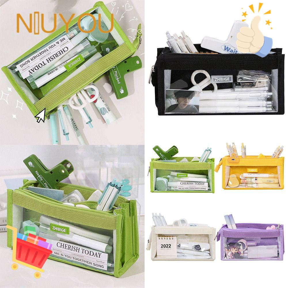 Túi Đựng Bút Trong Suốt Sức Chứa Lớn Tiện Dụng Cho Học Sinh Ốp